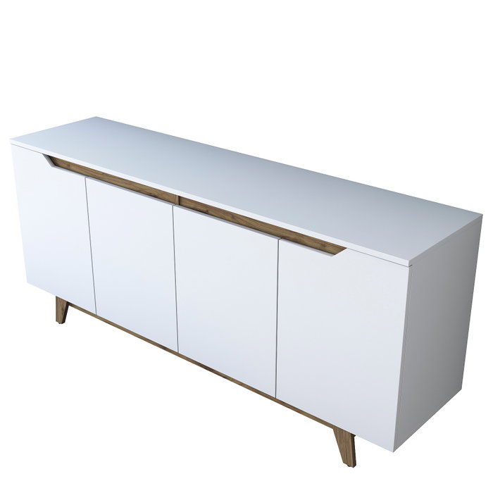 Hanah Home Consola GD102 - 1874 Blanco y nogal Hanah Home Consola GD102 - 1874 Blanco y nogal